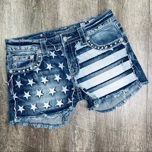 Miss Me American Flag Shorts Size 29